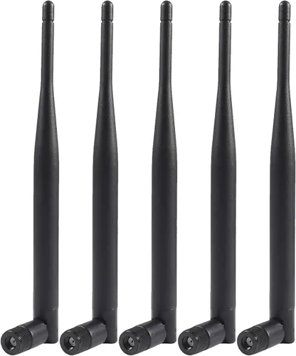 Miniatura 7 de 5 unids Dual Band WiFi 2.4GHz 5GHz 5.8GHz 8dBi MIMO RP-SMA Antena macho para WiFi Router Tarjeta de red inalámbrica Adaptador USB Cámara IP