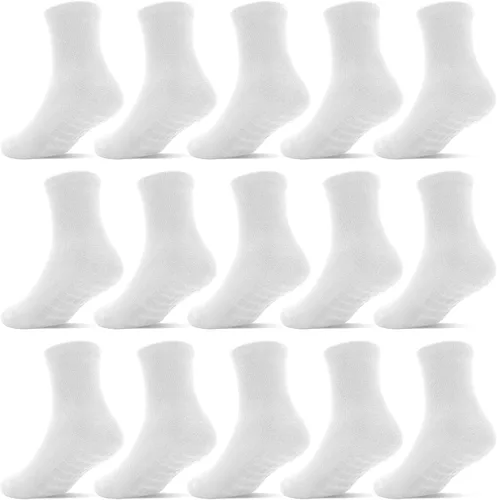 Miniatura 7 de Calcetines de agarre para niños pequeños, 15 pares, calcetines antideslizantes para bebés con pinzas para niños y niñas, calcetines antideslizantes