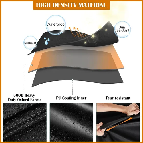 Miniatura 5 de Kingling Fundas impermeables para muebles de patio, fundas redondas para mesa de patio de 42 pulgadas, resistentes al aire libre, para comedor