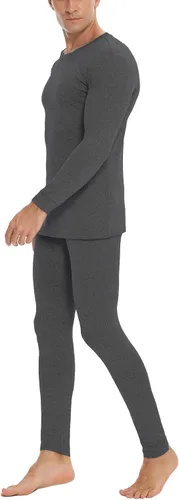 Miniatura 2 de Daupanzees Conjunto de ropa interior térmica ultra suave para hombre, elástico, ligero, con forro polar largo