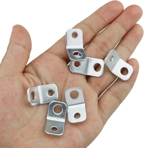 Miniatura 3 de 20 soportes de esquina de 135 grados con acabado de galvanizado de zinc, chapa de hierro, soportes de estante de esquina con tornillos, soportes