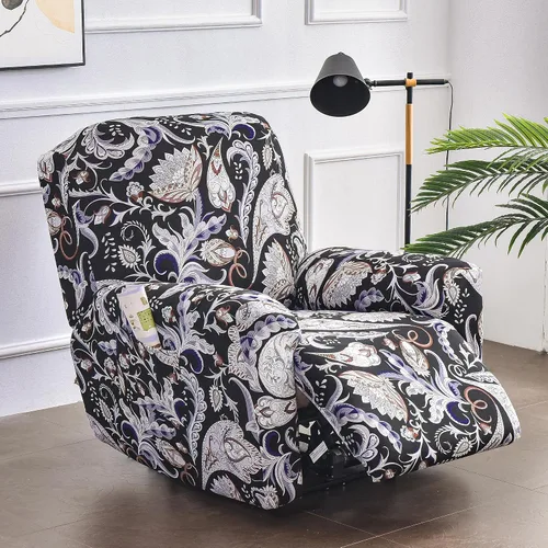 Miniatura 3 de Fundas elásticas para sillas reclinables, 4 piezas, estampado Lazyboy, funda de elastano suave para silla reclinable, protector de muebles