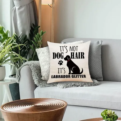 Miniatura 2 de Fundas para Almohada Labrador Retriever - Funda para Almohada Decorativa Lab Retriever de 18x18 Pulgadas, Regalos Labrador Negros, Regalos Labrador