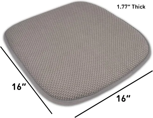 Miniatura 46 de Sweet Home Collection Cojines de espuma viscoelástica para silla, goma antideslizante y diseño de panal de abejas y esquinas redondeadas de 16 x 16