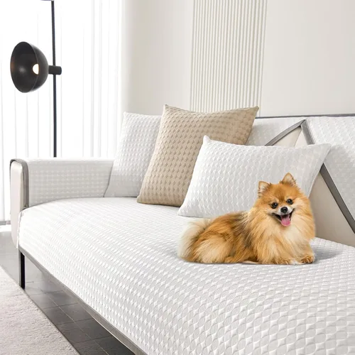 Miniatura 14 de OTOB Funda refrescante para sofá de perro de fibra de seda de hielo, protector de sofá lavable y antideslizante, tapete suave para cama de perro