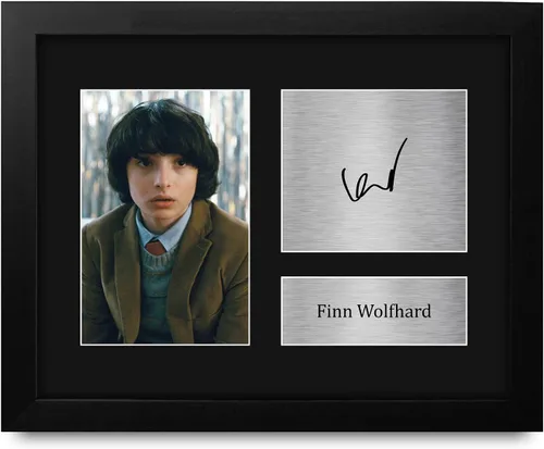 Miniatura 8 de HWC Trading Finn Wolfhard Stranger Things Gifts USL - Imagen impresa con autógrafo firmado para fanáticos del programa de televisión, tamaño carta