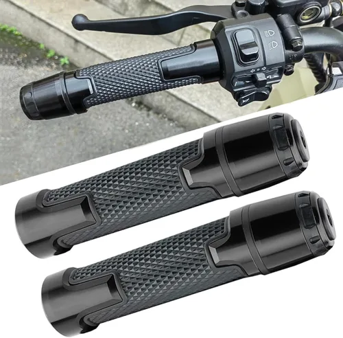 22mm 7/8" Set de Puntas de Empuñadura de Manillar de Motocicleta para Ninja 400 650R Z900 Z650 Z750 Z800 Z400 Z1000 ZX6R ZX10R ER6N - Negro Grip -