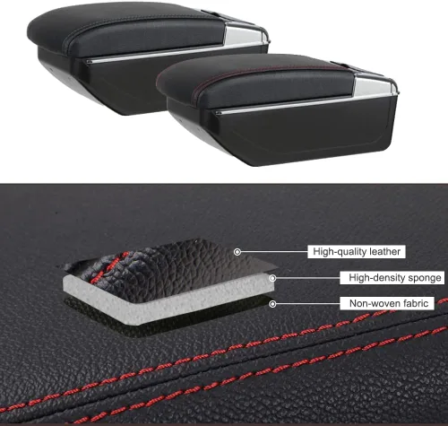 Miniatura 5 de Caja para reposabrazos de automóvil para Hyundai Accent Verna Solaris 2 2017-2020, organizador de consola central, reposabrazos de almacenamiento