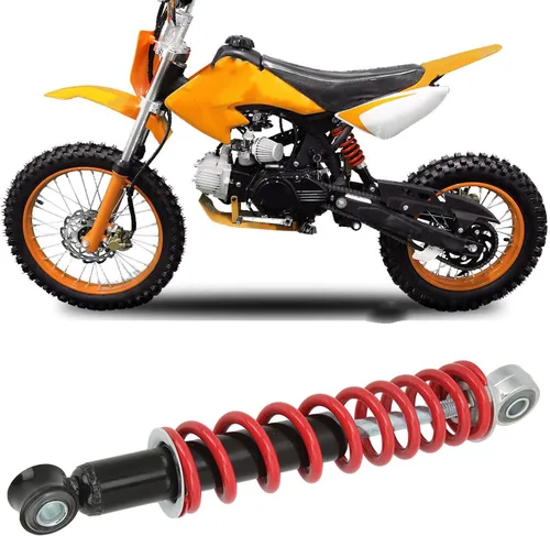 Miniatura 2 de Amortiguador de motocicleta de 9.843 in, 9.8 pulgadas, amortiguador de choque universal con resorte rojo, repuesto para Dirt Pit Bike ATV Go Kart