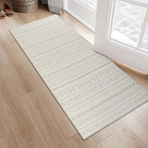 Miniatura 27 de RYB HOME Alfombra lavable para sala de estar, alfombra grande de 8 x 10 pies que no se desprende para dormitorio, alfombra de lana sintética ultra