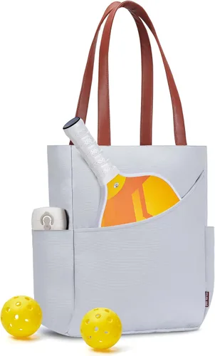 Miniatura 11 de Bolso de Pickleball para Mujeres, Elegante Bolso de Nylon con Capacidad para 2 Palas, Bola, Equipo, Bolso de Hombro Utilitario para Deportes