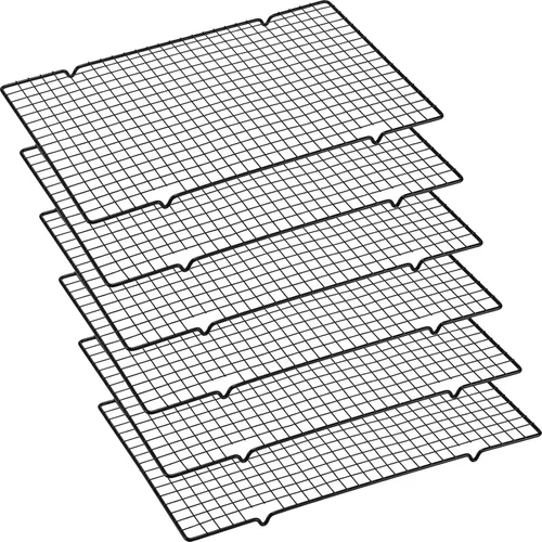 Miniatura 8 de Harloon 3 rejillas de enfriamiento para cocinar y hornear, juego de alambre de rejilla seguro para horno, resistente acero al carbono