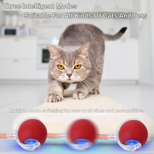 Miniatura 6 de Nuevo Juguete de Pelota para Gatos Mejorado - Speedy Tail 2.0 Juguete para Gatos, Pelota de Juguete Interactiva para Gatos, Juguetes Estimulantes