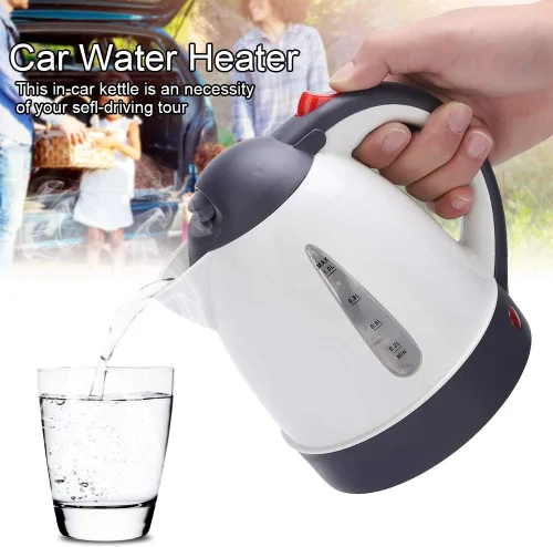 Miniatura 2 de Hervidor eléctrico portátil de 33.8 fl oz 12 V de viaje para coche, camión, hervidor de agua, botella para té y café