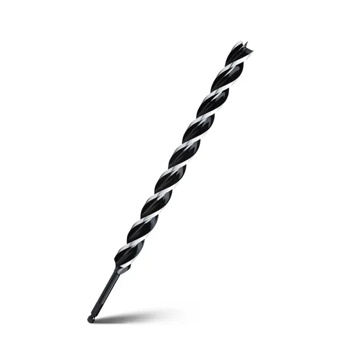 Miniatura 7 de Broca de taladro de barrena de 1-1/2" x 6" para madera, vástago hexagonal de tres estrías, broca de barrena larga para madera blanda y dura, tocón