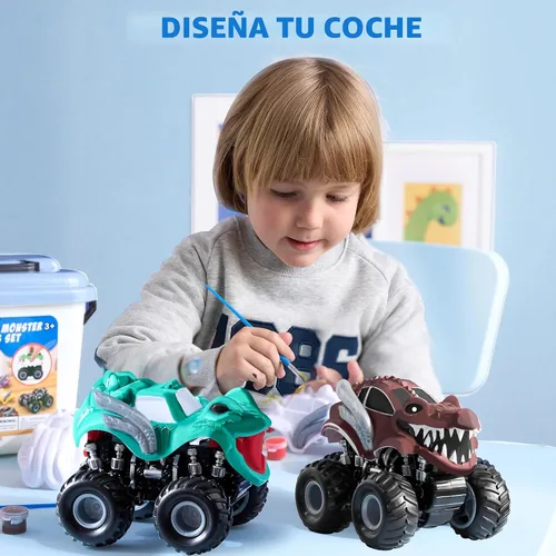 Miniatura 5 de JOYIN Kit de manualidades para niños Construye y pinta tu propio coche monstruo Kit de arte y manualidades Set de juguetes DIY Haz tu propio camión