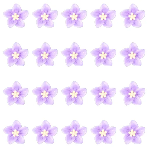 Wecoe 20 accesorios decorativos para el cabello, pinzas pequeñas de lirio morado, lindas mini flores para niñas, niños pequeños, mujeres, bodas