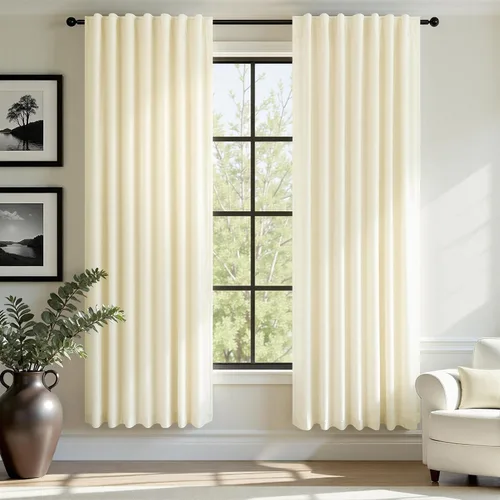 Miniatura 45 de Cortinas de terciopelo opacas para oscurecer la habitación de 63 pulgadas de largo para sala de estar, comedor, 2 paneles, privacidad pesada