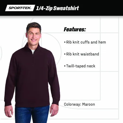 Miniatura 5 de SPORT-TEK Unisex Quarter Zip Sweatshirt