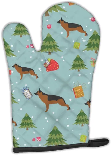 Miniatura 126 de Caroline's Treasures BB4872OVMT - Guante de horno de Navidad Affenpinscher resistente al calor, grueso para sartenes calientes y horno, manopla