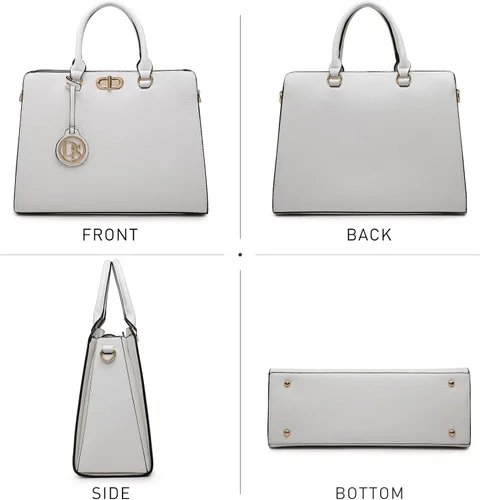 Miniatura 3 de Dasein Bolsos de Mano para Mujeres Carteras Bolsos de Trabajo para Damas Cartera Satchel Tote con Asa Superior Bolsos de Hombro con Clutch a Juego