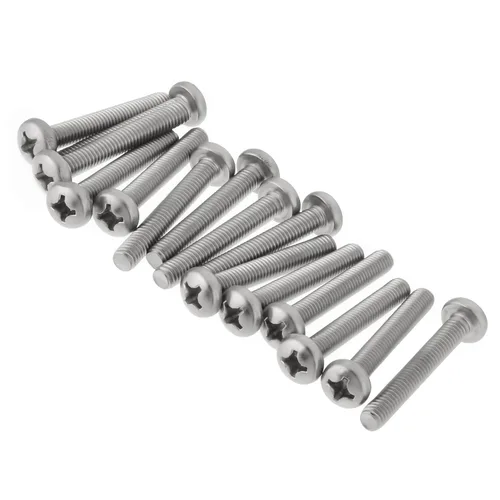 Miniatura 51 de MroMax 5 tornillos de máquina Phillips de cabeza plana M8 x 0.984 in, acero inoxidable 304 18-8, rosca completa, tornillos de cabeza cruzada gris