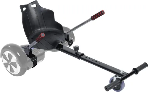 Miniatura 7 de Soporte de asiento de aleación para aeropatineta Go Kart, longitud ajustable, manubrio de fácil dirección y rueda de 360° para aeropatinetas de 6.5