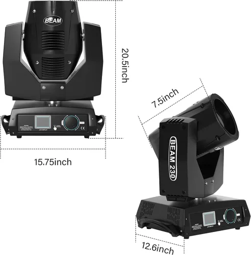 Miniatura 2 de Luz principal móvil de 230W, foco de luces de escenario 230W 7R Zoom Cabeza móvil haz Sharpy Light 8 Prism Strobe DMX 16Ch para fiesta etapa