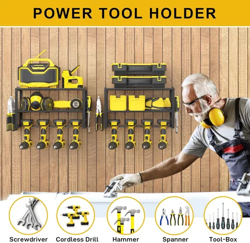 Miniatura 6 de Spacecare Organizador de Herramientas Eléctricas - Soporte para Herramientas de Taladro Eléctrico - Estante de Herramientas Resistente y Paquete