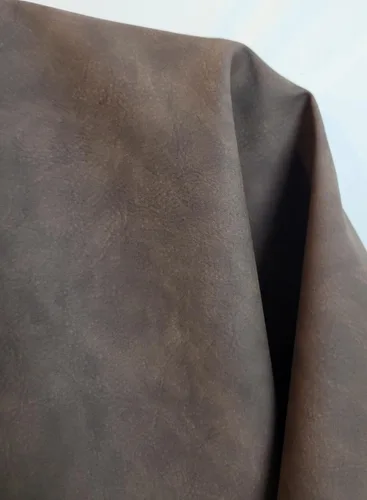 Miniatura 6 de NAT Leathers Café Nubuck Pulido Suave Piel Sintética Vegana de Poliuretano Aprobada por Peta 1 Yarda (91 cm de Largo x 137 cm de Ancho) Piel