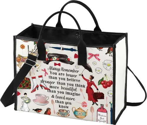 Miniatura 7 de LEVLO Bolsa de maquillaje para cosméticos de Mary Movie Mary Fans Gift You Are Braver Stronger Smarter Than You Think - Bolsa de maquillaje