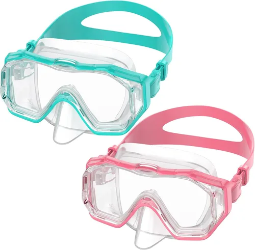 Miniatura 21 de WSTOO Adults Swim Goggles with Nose Cover to Prevent Water Inhaling, Anti-Fog Swimming Mask for Youth Men Women Negro+negro rojo