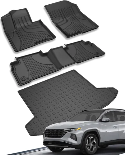 Miniatura 9 de Tapete de carga compatible con Kia Sorento 2021-2025 2026 Tapete de maletero con tapete para respaldo de asiento, TPE para todo tipo de clima