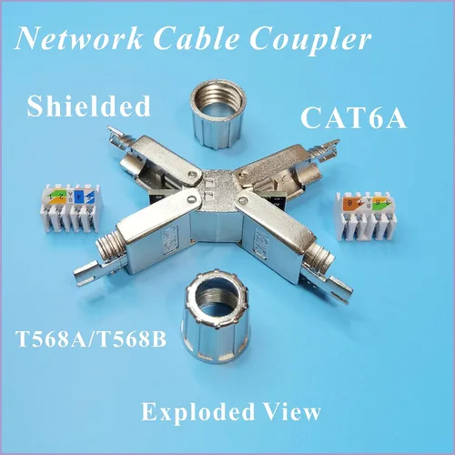 Miniatura 2 de Caja de conexiones Ethernet, conector de empalme a tope de cable de red CAT6A/CAT6E/CAT6/CAT5E/CAT5E/CAT5, terminal de tipo perforado blindado sin