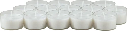 Miniatura 7 de Stonebriar 48 unidades de velas de té sin perfume, sin humo, de combustión larga, taza transparente, color blanco, con tiempo de combustión de 6 a 7