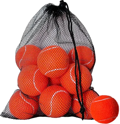 Miniatura 10 de Pelotas de tenis, paquete de 12 pelotas de tenis de práctica para principiantes, entrenamiento para jugar pelotas de tenis para perros, vienen