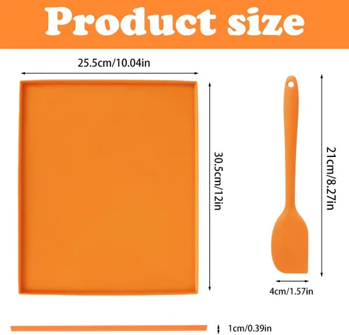 Miniatura 6 de 4 hojas deshidratadoras de silicona, alfombrillas deshidratadoras compatibles con bordes, bandejas deshidratadoras antiadherentes con raspador