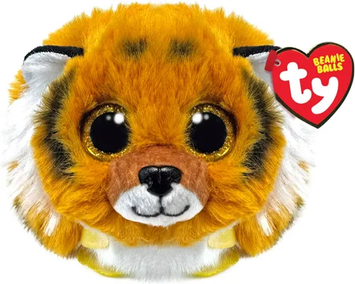 Ty Gorros de peluche Clawsby The Tiger con ojos dorados con purpurina, suaves y redondos, animales de peluche para coleccionar, 3.1 in, T42552