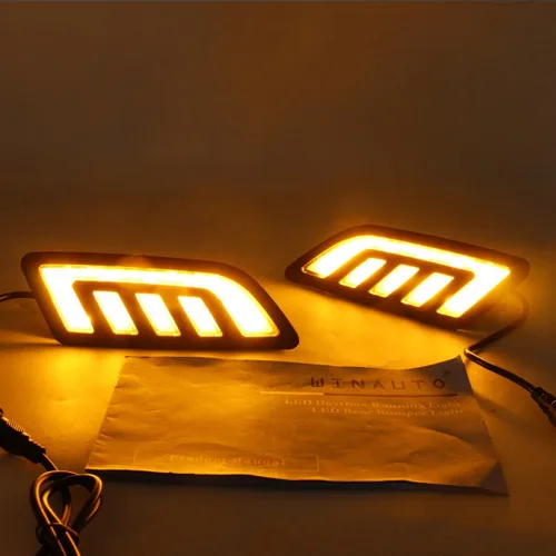 Miniatura 6 de Auto-Tech - 1 par de luces LED de circulación diurna DRL con luz amarilla de repuesto para Nissan NP300/NAVARA 2016-2019