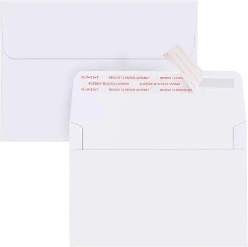 Miniatura 10 de ACSTEP Paquete de 100 sobres A4 de 4-1/4 x 6-1/4 pulgadas, autoadhesivos, papel kraft marrón de 4 x 6 pulgadas, para bodas, invitaciones, fotos