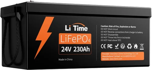 Miniatura 9 de Litime Batería de litio LiFePO4 de 24 V 100 Ah, 4000+ ciclos profundos, BMS integrado de 100 A para RV, motor de pesca por curricán, marino, solar