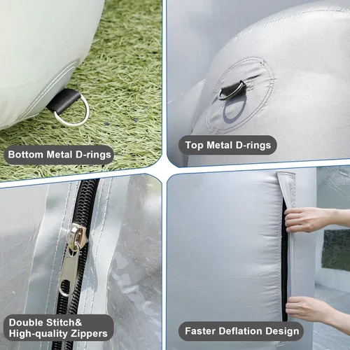 Miniatura 6 de Cabina de pintura inflable de 21.5 x 13 x 9 pies con múltiples filtros de algodón y tres sopladores, cabina de pulverización portátil para piezas