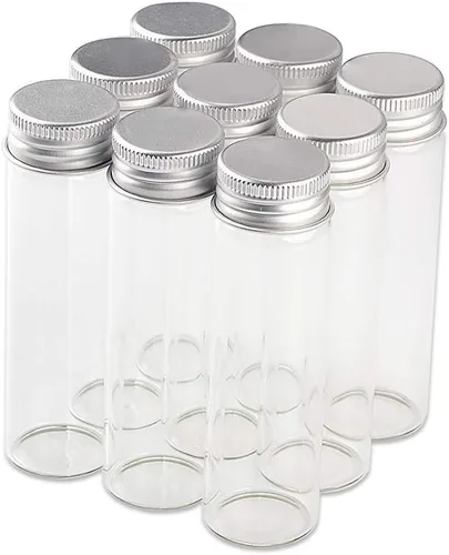 Miniatura 14 de Tarros de vidrio transparente de 1.4 fl oz con tapa de rosca de aluminio, botellas vacías tapas doradas, botellas de vidrio 12