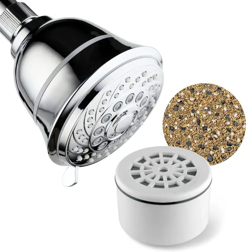 Miniatura 6 de AquaCare by HotelSpa 1139 - Cartucho desechable enriquecido KDF para filtro de ducha universal compacto o cabezales de ducha filtrados/duchas de mano