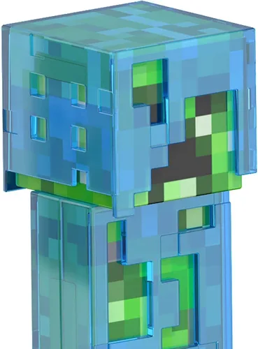 Miniatura 5 de Mattel Minecraft Diamond Level Creeper Figura de acción y accesorios fundidos a presión, juguete coleccionable inspirado en los videojuegos, escala