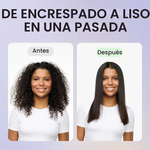 Miniatura 2 de Wavytalk Plancha plana de ventilación de 1.75 pulgadas de ancho para cabello húmedo o seco, alisador con doble voltaje que deja un aspecto suave