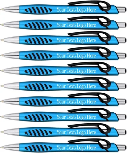 Miniatura 11 de SyPen Bolígrafos personalizados con tu logotipo o texto personalizado, paquete de 300 unidades a granel para negocios, fiestas y eventos, bolígrafos
