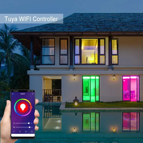Miniatura 2 de Tira de luces LED, WiFi 110-130V RGB regulable, impermeable, 5050 60 LED/m, con controlador de 1500 W, compatible con Alexa, Google Home, iOS