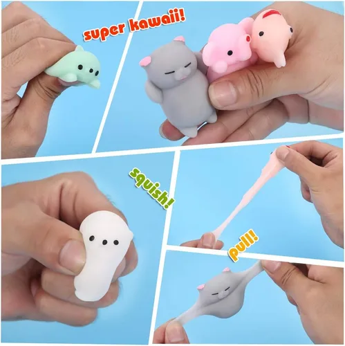 Miniatura 7 de KINGYAO Squishies juguete blando 24 piezas, recuerdos de fiesta para niños, juguete blando Mochi, juguete moji para niños, mini juguetes Kawaii