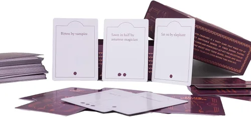 Miniatura 7 de Death Charades: Tonto, divertido, juego de cartas de fiesta, los equipos tienen 45 segundas rondas para adivinar la charada, rondas interminables